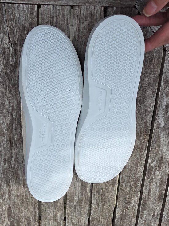 NWOT-Cole Haan Grand Canvas Penny Loafer Sneakers Men 9 B Ivory Tropical Coastal main image 5